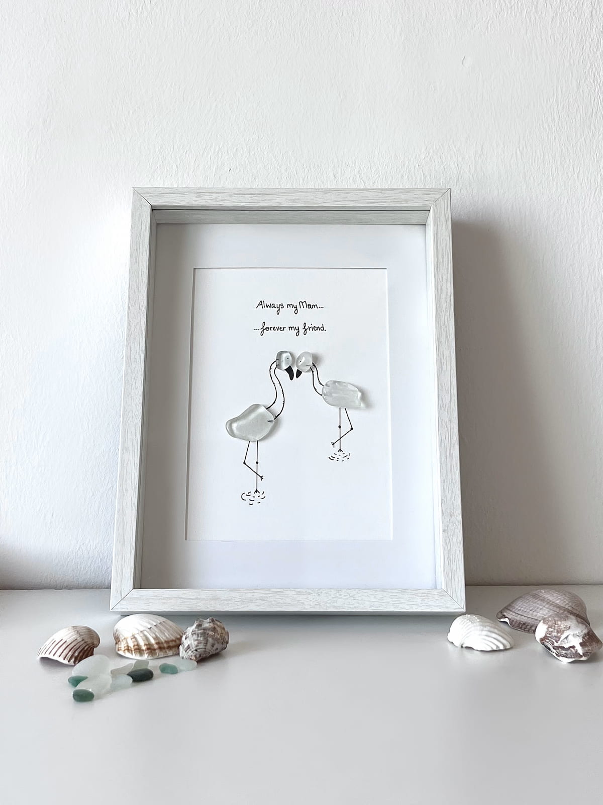 "Amor a primera vista de cisne" - Regalo personalizado de cristal de mar