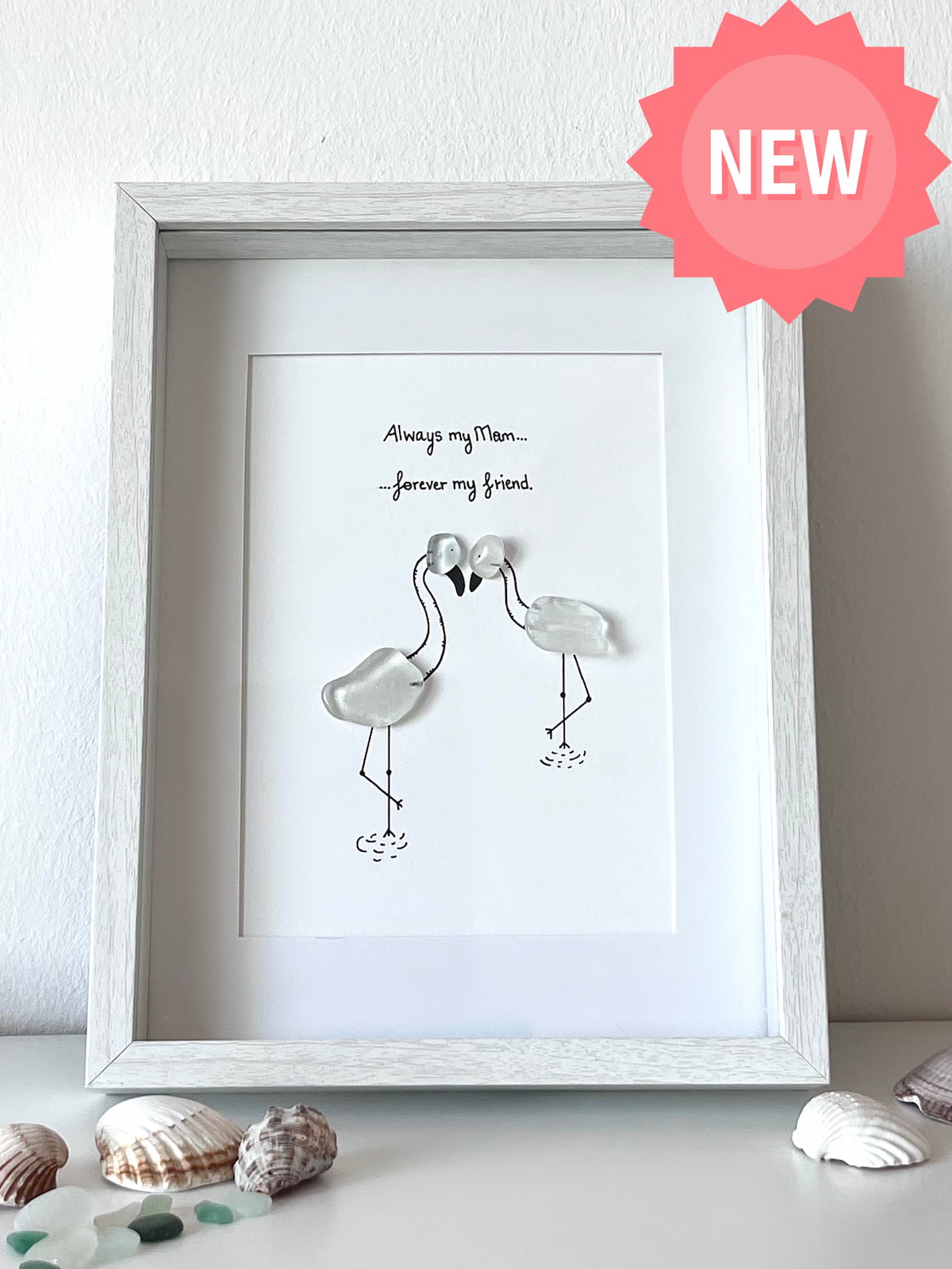 "Amor a primera vista de cisne" - Regalo personalizado de cristal de mar