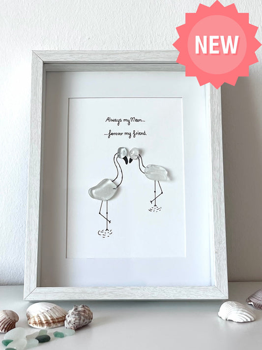 "Amor a primera vista de cisne" - Regalo personalizado de cristal de mar