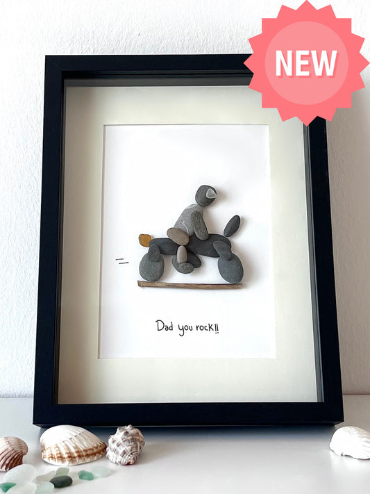 "Apasionados del motor" - Regalo personalizado de cristal de mar